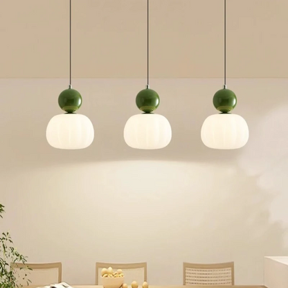 RoyaleGlow Cream Bauhaus Style Art Deco Glass Pendant Light for Modern Spaces