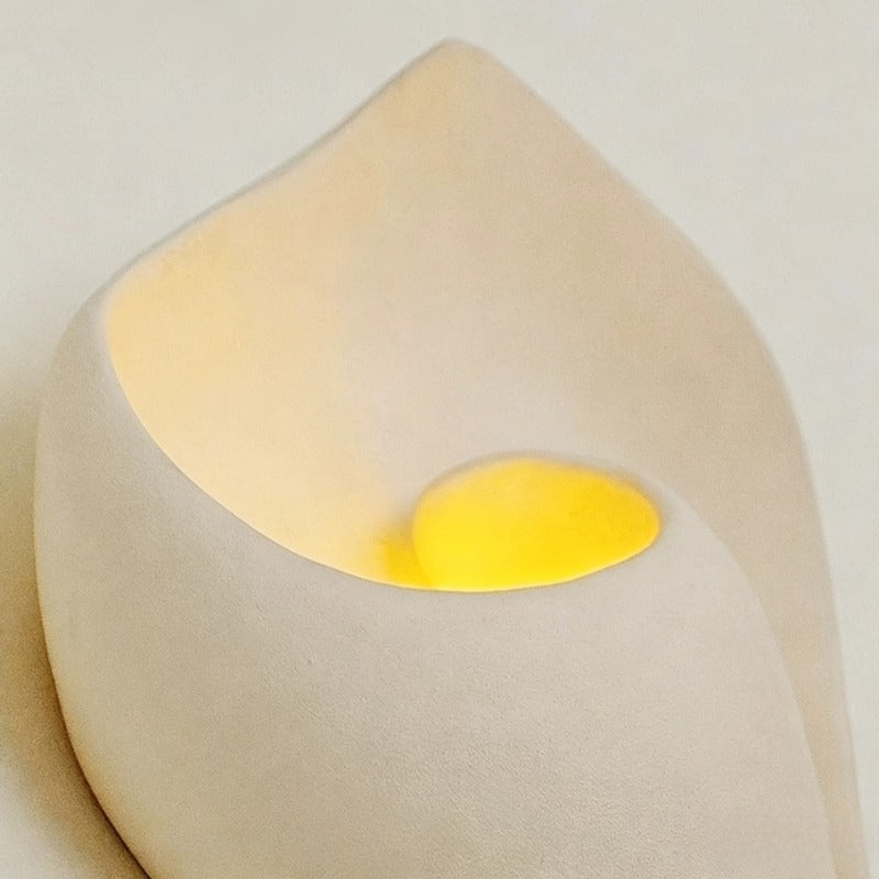Royelux Conch Plaster Wall Sconce-Modern Shell Wall Lamp White Ambient Lighting