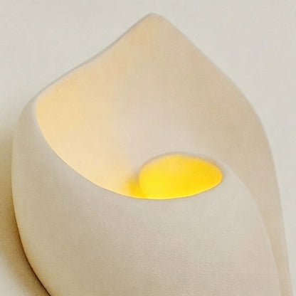 Royelux Conch Plaster Wall Sconce-Modern Shell Wall Lamp White Ambient Lighting