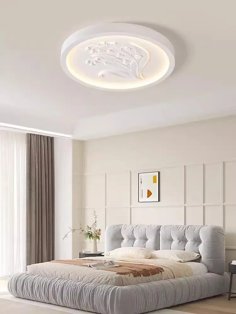 Royaleva Flush Mount Ceiling Light with Dimmable Built In LED for Living Room and Bedroom
