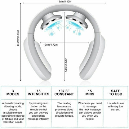 Royaleva Pulse & Heat Intelligent Neck Massager 15 Modes