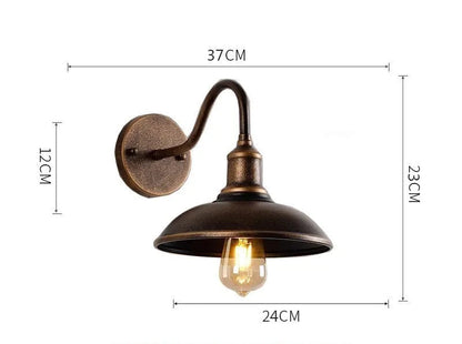 Royelux Vintage Farmhouse Gooseneck Outdoor Barn Light-Bronze Industrial Wall Sconce