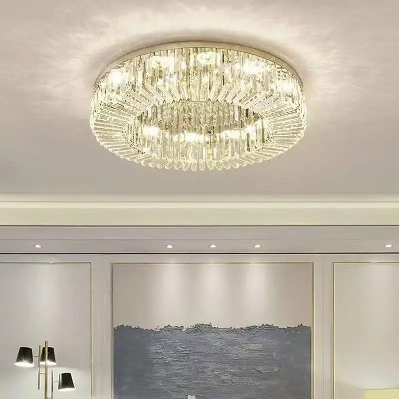 RoyaleGlow Luxury Crystal Ring Chandelier for Living Room & Dining Room Lighting