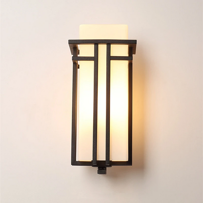 Lumora Outdoor Wall Light, IP65 Moisture Resistant Premium Iron Frame Exterior Glow