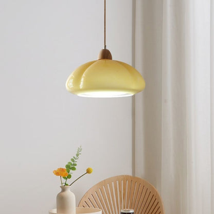 RoyaleGlow Retro Glass Pumpkin Pendant Light-Hanging Ceiling Lamp For Kitchen & Dining
