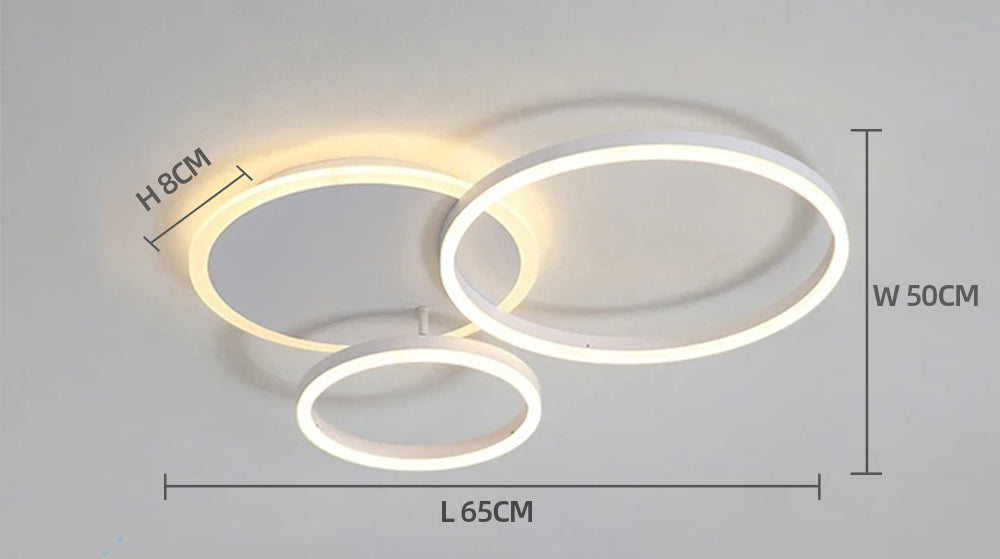 Luxora Floating Ring LED Ceiling Lamp - Modern Minimalist Ambient Fixture
