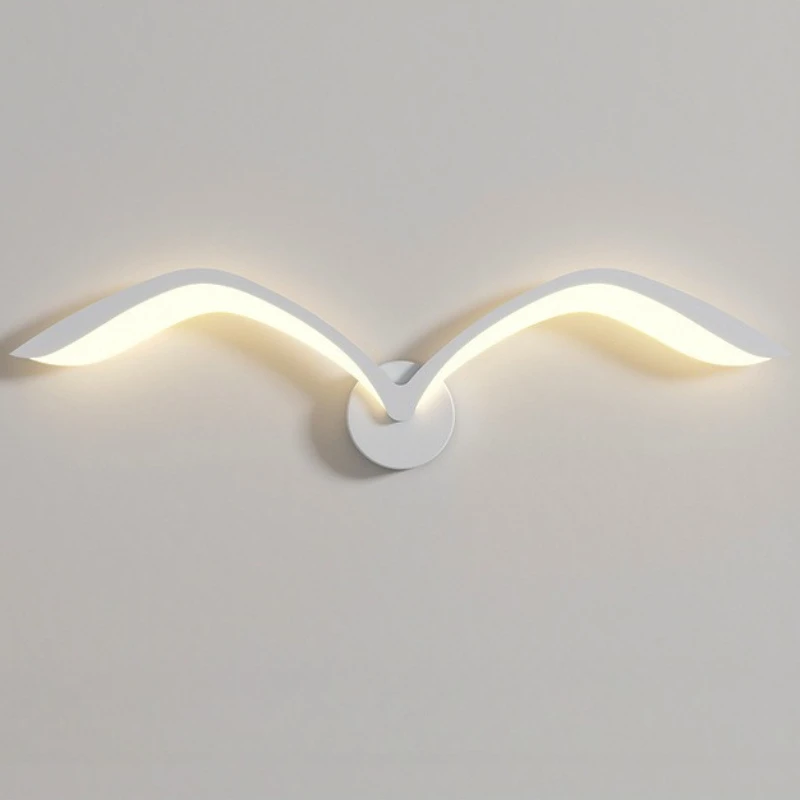 Lumora Nordic Seagull LED Wall Sconce - Modern Minimal Wing Design, Wall-Mounted