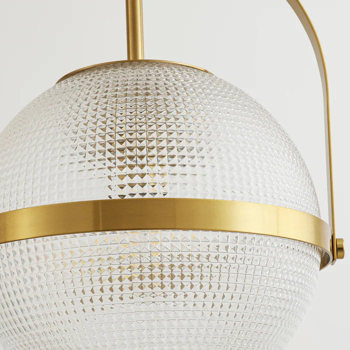 RoyaleGlow Grid Glass Globe Pendant Light Dimmable Kitchen Island Pendant