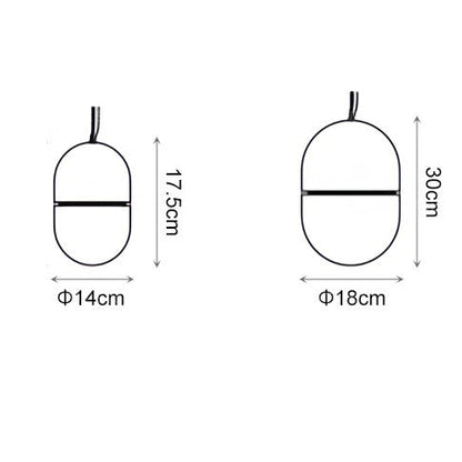 RoyaleGlow Capsule Pendant Light-Modern Minimalist White Opal Glass Fixture