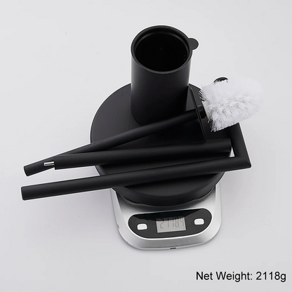 Lumora Toilet Paper Holder With Integrated Brush - Space-Saving Modern Bathroom Organizer For Daily Use
