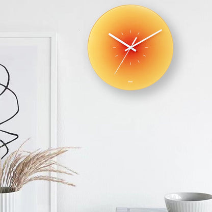 Lumora Vibrant Gradient Glass Wall Clock with Silent Sweep Movement