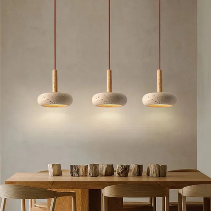 LuxRoyale Minimalist Copper Frosted Glass Pendant Lamp With Stone Accent for Soft Bedroom Lighting