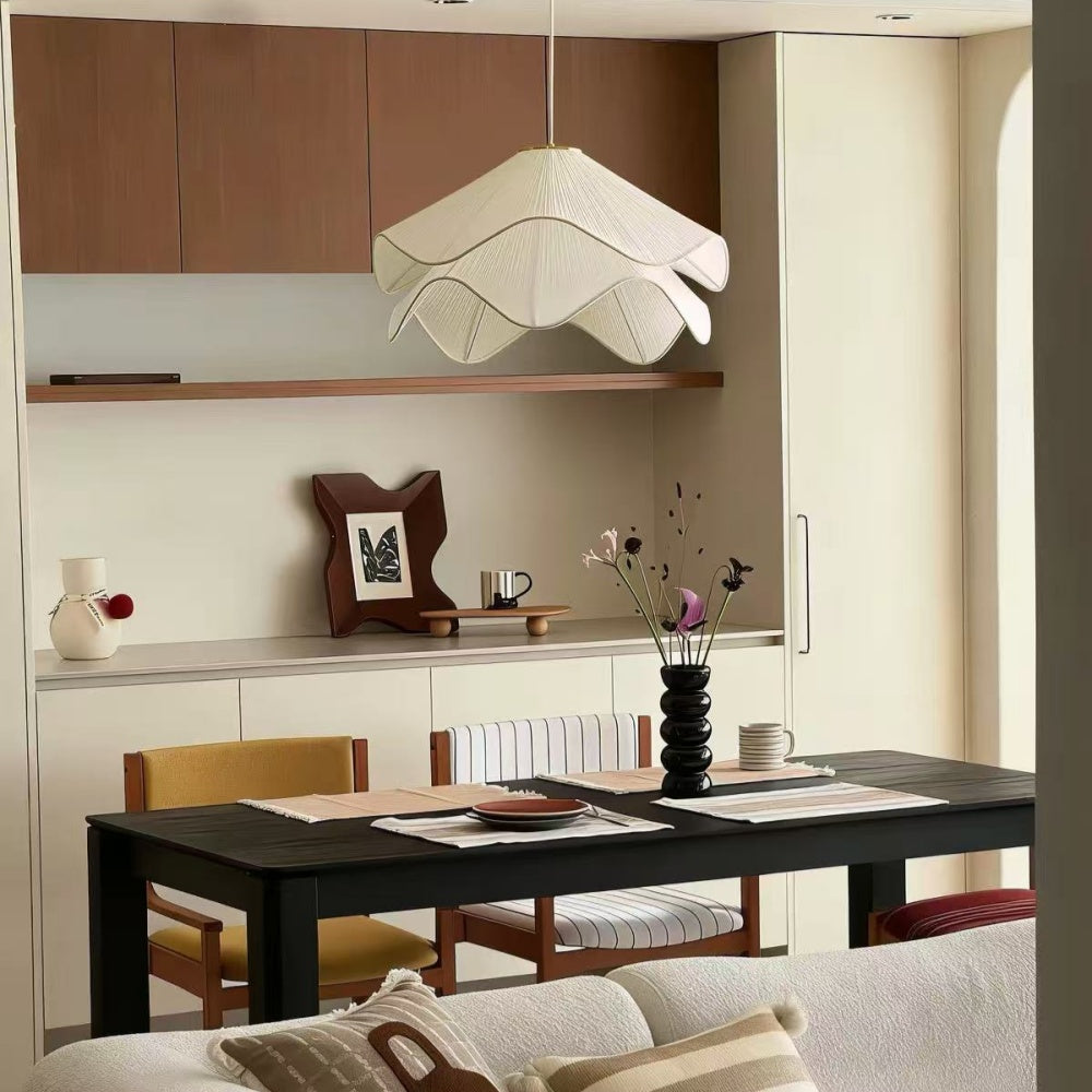 LuxRoyale Serene Fabric Tiered Ceiling Pendant Light for Modern Home Decor