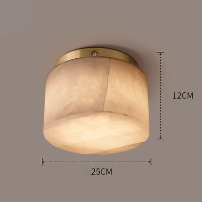 Royelux Alabaster Round Flush Mount Ceiling Light for Elegant Interiors