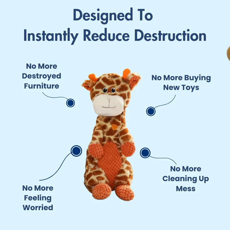 Furora Indestructible Plush Dog Toy – Soft & Durable Chew Toy for Aggressive Chewers