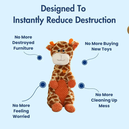 Furora Indestructible Plush Dog Toy – Soft & Durable Chew Toy for Aggressive Chewers