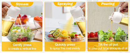Royaleva 2 Pack Oil Dispenser And Sprayer Bottle Set