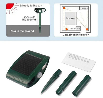 Luxora Ultrasonic Chipmunk Repeller - Solar Powered 48 Hours