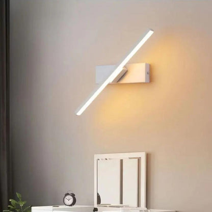Rotatable LED Wall Light - Modern Lamp for Bedroom & Living Room - White / Cool White