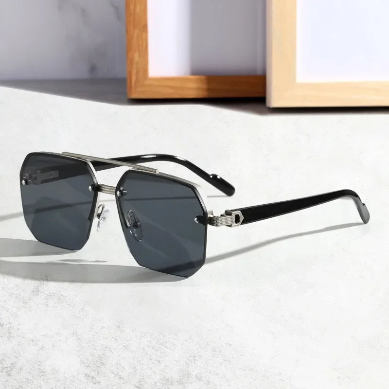 Luxora Aether Geometric Sunglasses with UV400 Protection