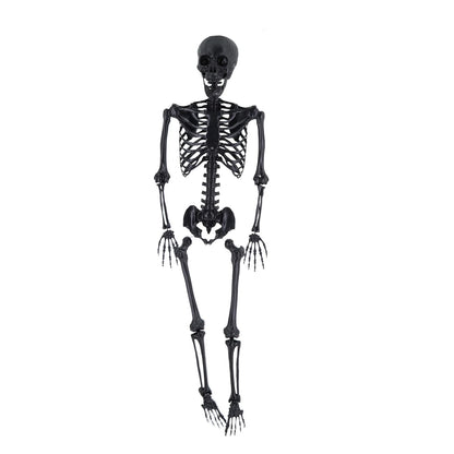 5.4FT Life-Size Light-Up Skeleton Decoration - Realistic Full Body Bones with Movable Joints and Glowing Eyes for Halloween 7