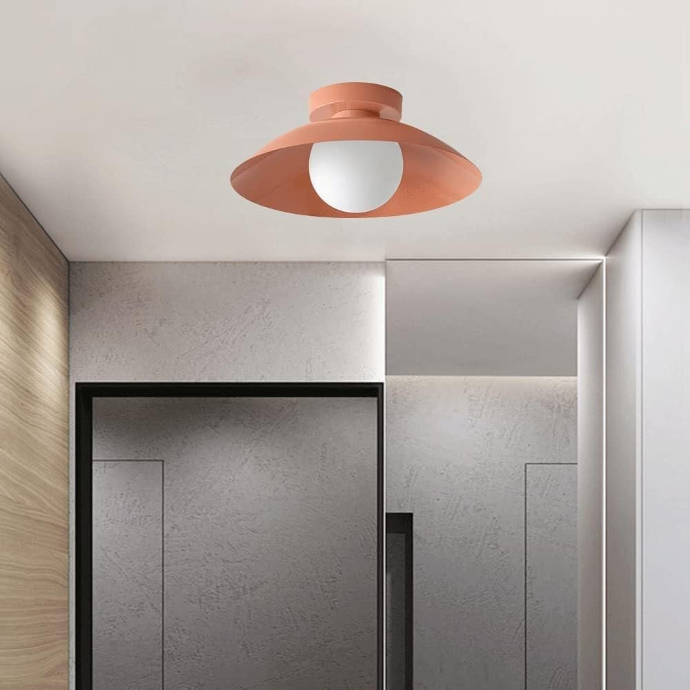 LuxRoyale Rose Copper Flush Mount Ceiling Light, LED Fixture for Kitchen and Dining