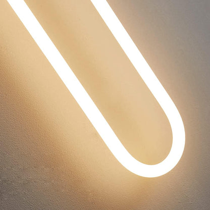 LuxRoyale Sculptural Loop Silhouette Wall Lamp in Brass Finish