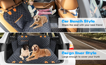 Luxora Dog Car Seat Cover Waterproof Hammock & Bench Style