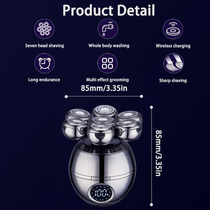 Luxora Wireless Electric Head Shaver with 7D Blade Design