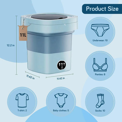Luxora Portable Washing Machine 11L Compact Design