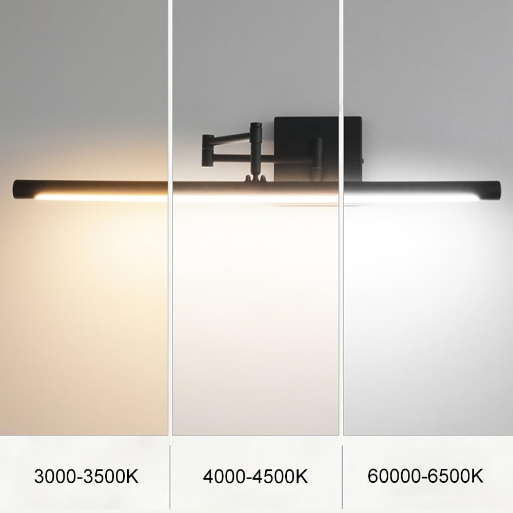 LuxRoyale Swing Arm Vanity LED Light with Adjustable Arm