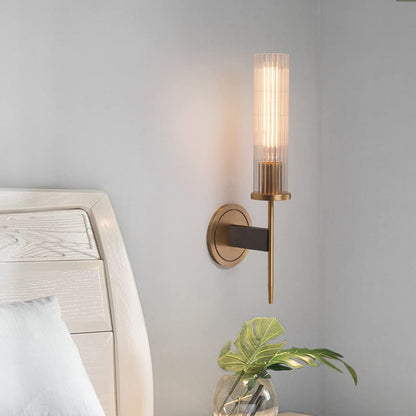 Lumora Modern Wall Sconce - Luxury Copper Glass Contemporary Design Premium Lighting