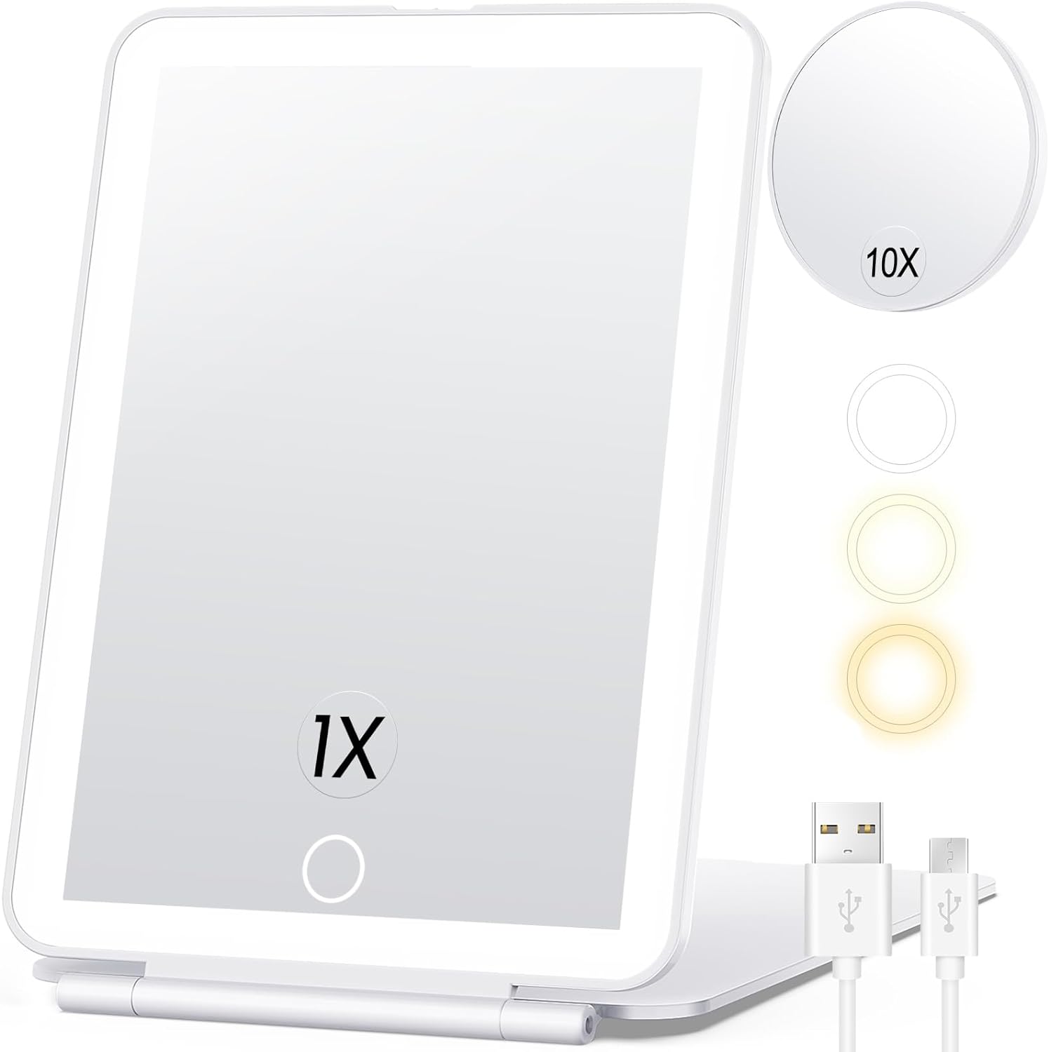 Luxora Travel Lighted Makeup Mirror With Magnification