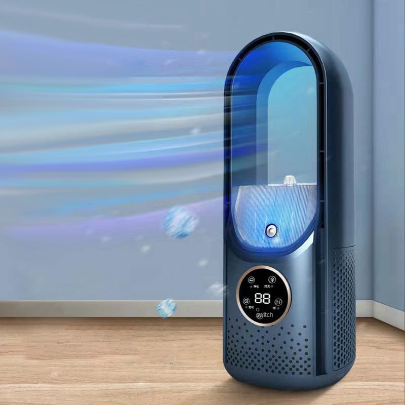 RoyallureBladeless Desktop Fan 6-Speed Portable Silent Cooling Fan for Office and Home