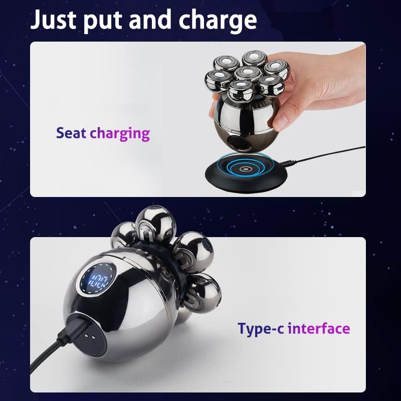 Luxora Wireless Electric Head Shaver with 7D Blade Design