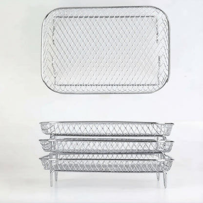 Royelux Stackable Air Fryer Baskets Set For Space Saving Multi Tier Cooking