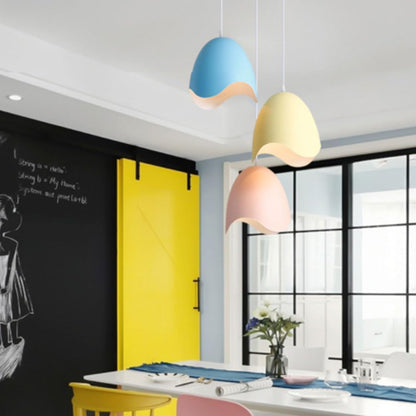 RoyaleGlow Modern Eggshell LED Pendant Light- 3-Light Dining Room Fixture