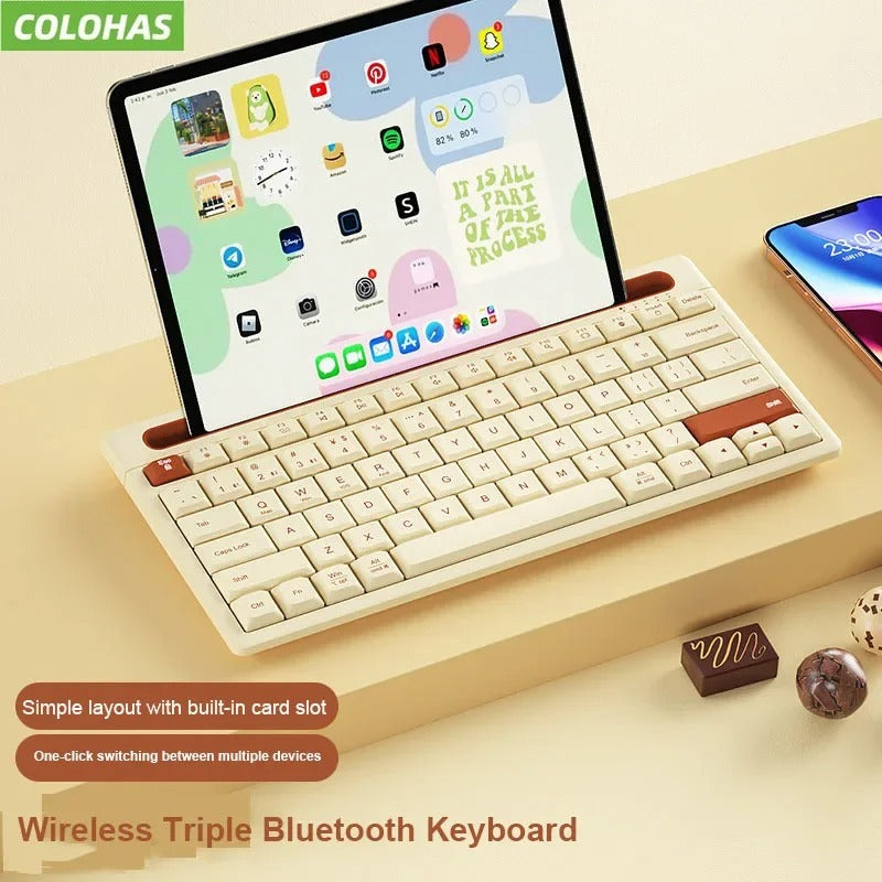 Luxora Wireless Bluetooth Tablet Keyboard for Multidevice Use