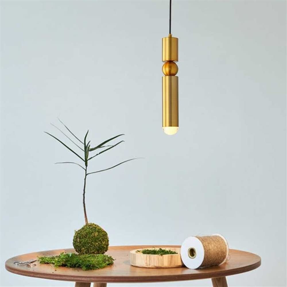 RoyaleGlow Minimalist Cylinder Pendant Light with Sphere Accent for Kitchen Island & Dining Room