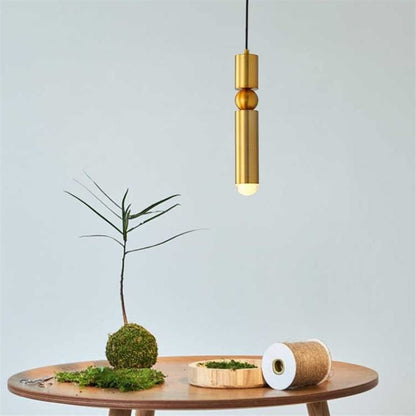 RoyaleGlow Minimalist Cylinder Pendant Light with Sphere Accent for Kitchen Island & Dining Room