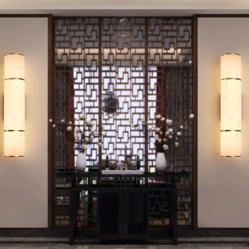 LuxRoyale Natural Marble Copper Alabaster LED Wall Lights, Northern European Luxury Light