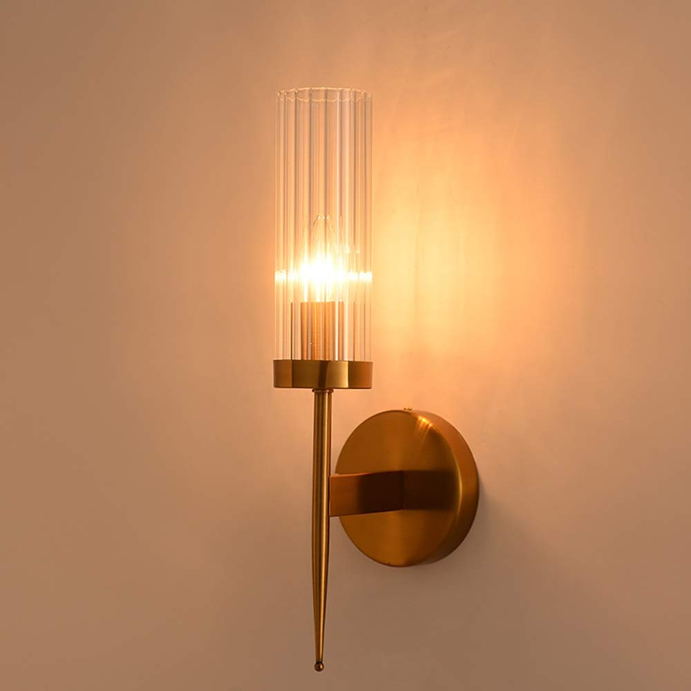Lumora Modern Wall Sconce - Luxury Copper Glass Contemporary Design Premium Lighting