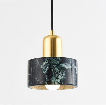 Royelux Modern Blue Marble & Copper Pendant Light for Kitchen Island