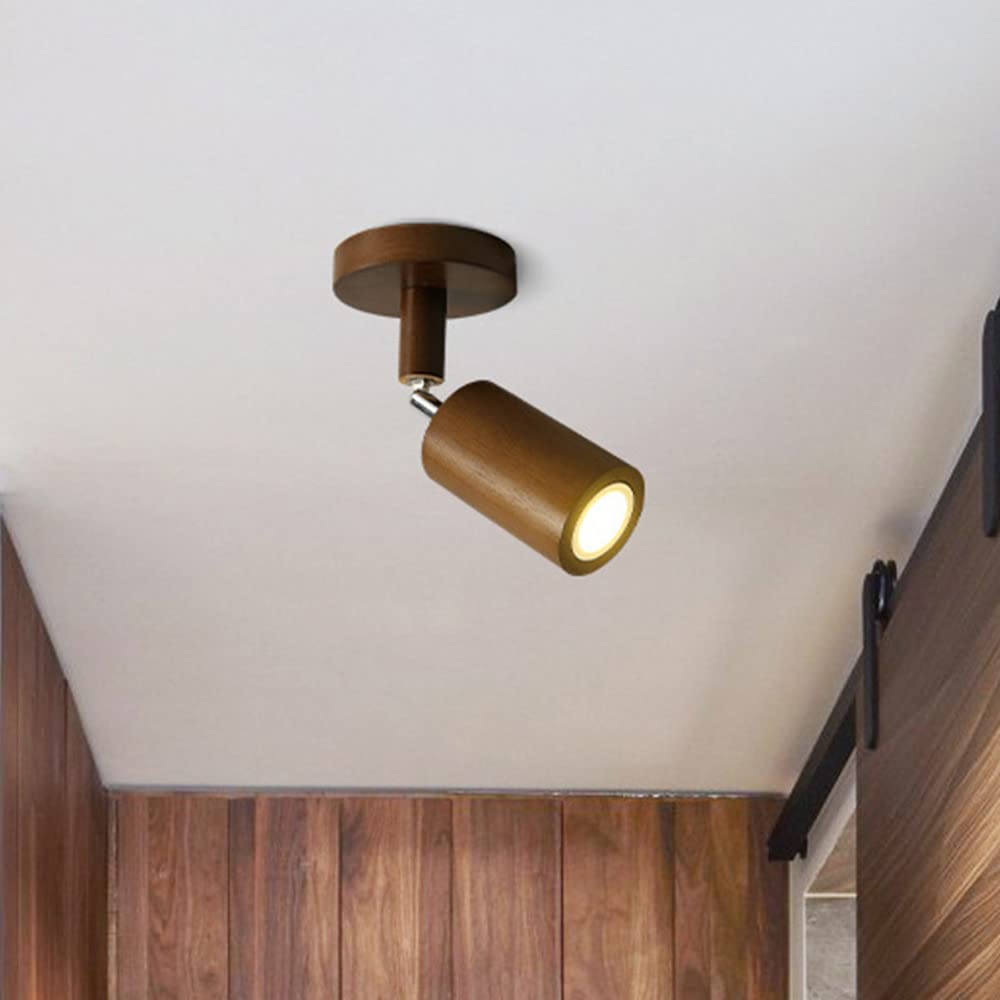 Royelux Oak Wood LED Ceiling Spotlight – Adjustable Modern Sustainable Lamp