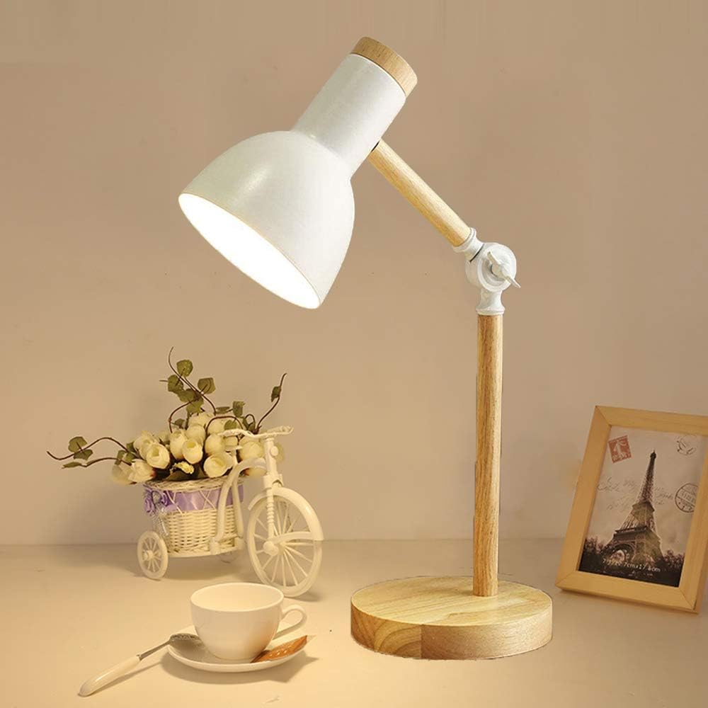 Royaleva Adjustable Wooden Desk Lamp – Stylish LED Task Light for Home, Office & Study Desks