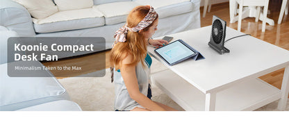 Luxora Ultra Quiet Small Desk Fan with 220 Degree Pivot