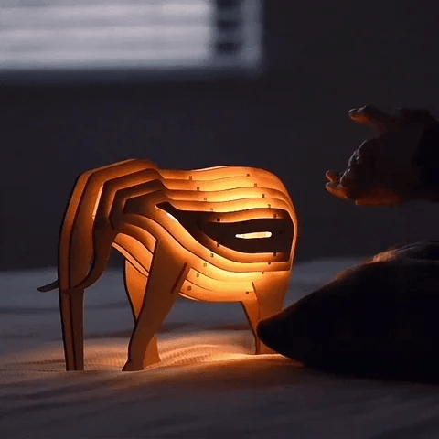 LuxRoyale Wooden Animal Light 3D Lamp For Home Decor