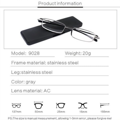 Royaleva Compact Mens & Ladies Folding Reading Glasses