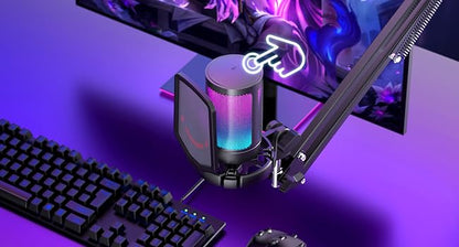 RoyaleGlow Gaming PC Microphone Podcast Condenser Mic