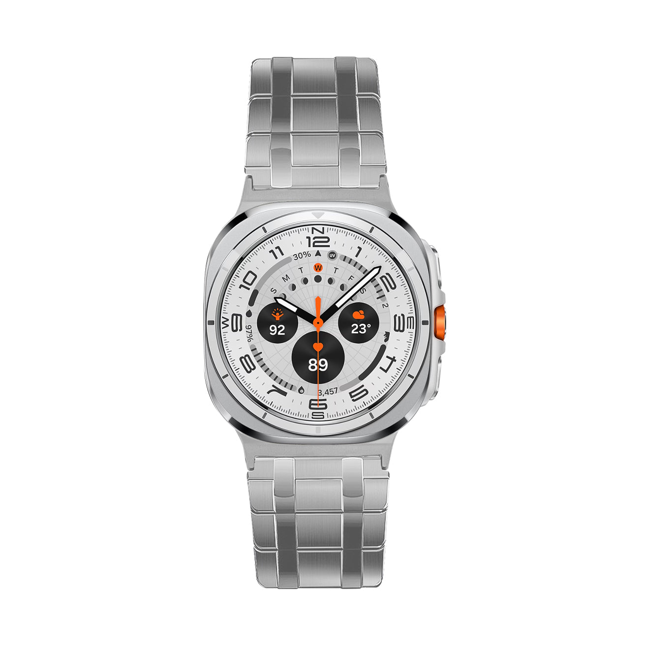 RoyaleGlow AP Frosted Stainless Steel Magnetic Band For Samsung Watch 7 Ultra